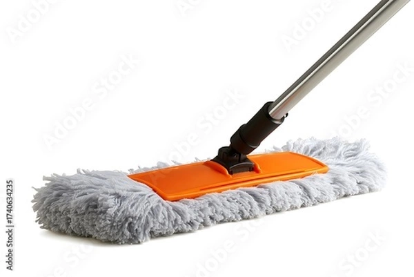 Obraz Powerful microfiber mop for spotless floors and easy cleaning, perfect for home or commercial use with its efficient and innovative design