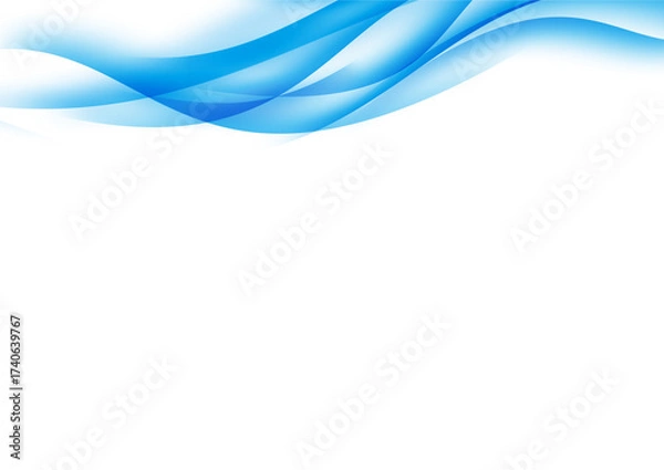 Obraz LIGHT BLUE WAVE ABSTRACT BACKGROUND MINIMALIST DESIGN