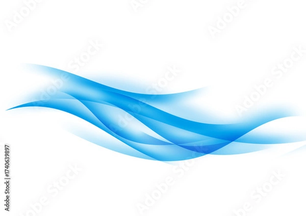 Fototapeta LIGHT BLUE WAVE ABSTRACT BACKGROUND SIMPLE DESIGN