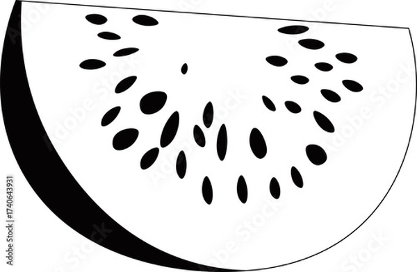 Fototapeta Watermelon Slice Abstract Vector