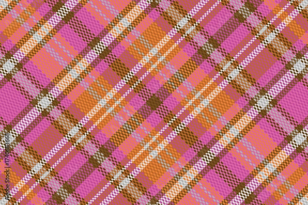Fototapeta Tartan plaid pattern with texture. Vector illustration.