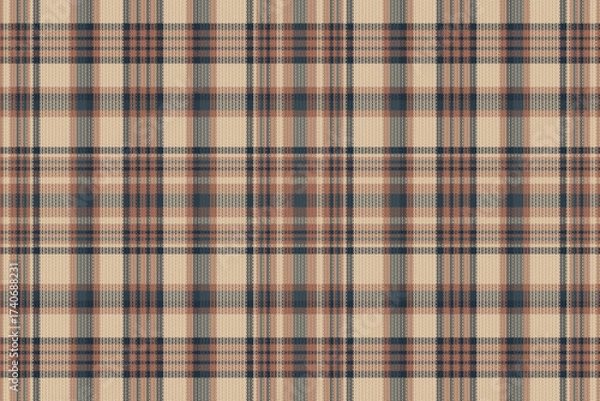 Fototapeta Tartan plaid pattern with texture. Vector illustration.