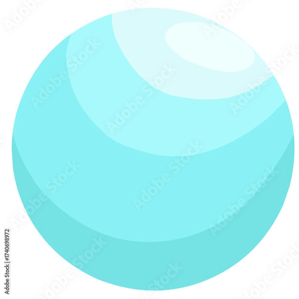 Obraz Shiny blue pearl with smooth surface