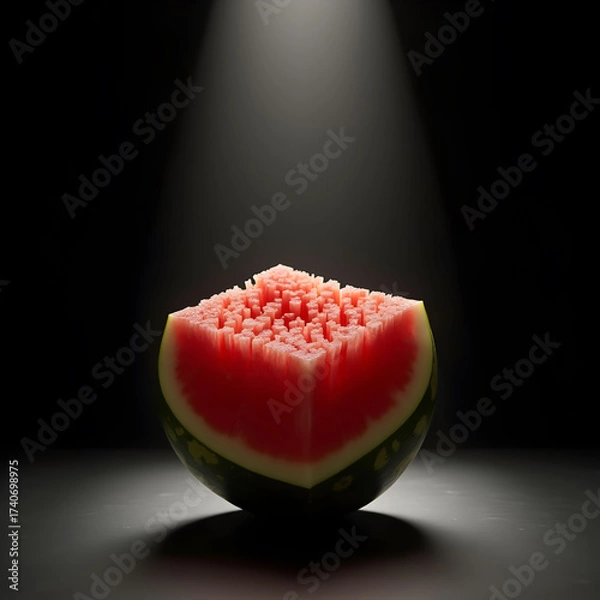 Obraz watermelon on a black background