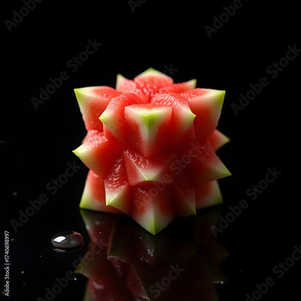 Obraz watermelon on a black background