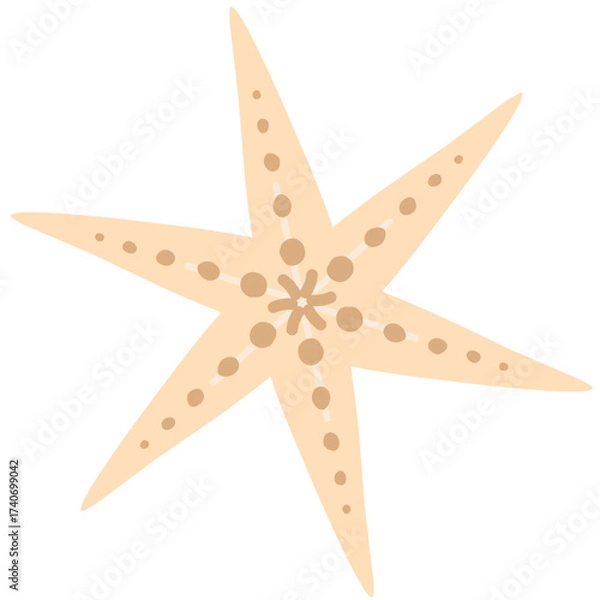 Obraz Beige starfish illustration with simple design