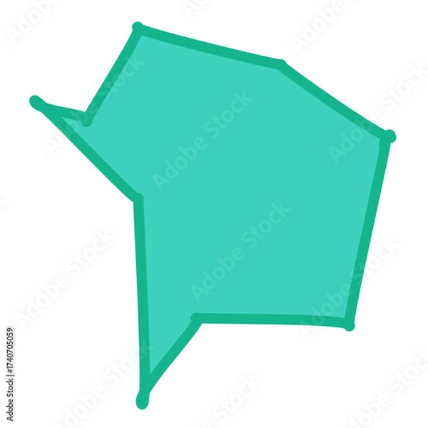 Fototapeta Unique Teal Polygonal Design