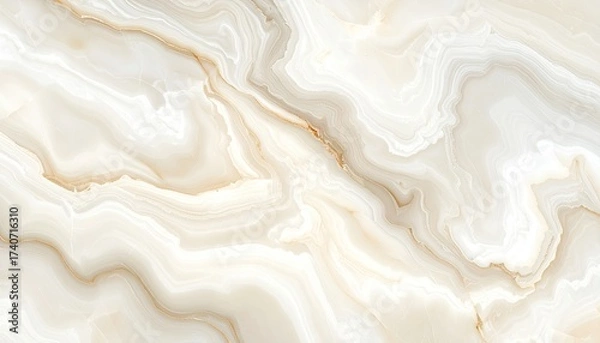 Obraz Abstract Beige and White Marble Texture with Swirling Patterns Background