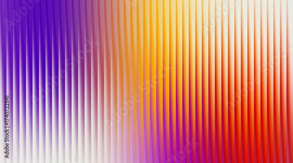 Fototapeta Abstract vertical lines with a gradient of purple, orange, and red.