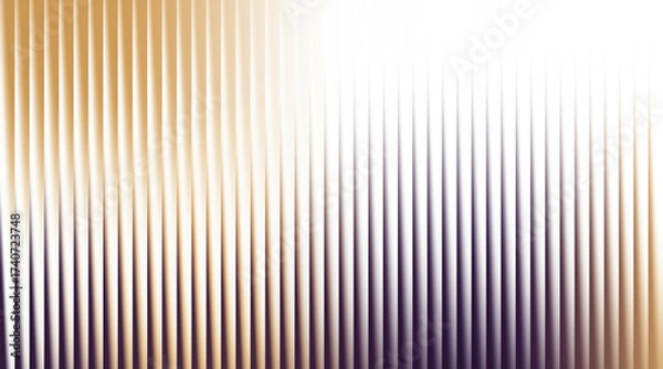 Fototapeta Abstract vertical lines with a gradient from warm gold to cool purple and white.