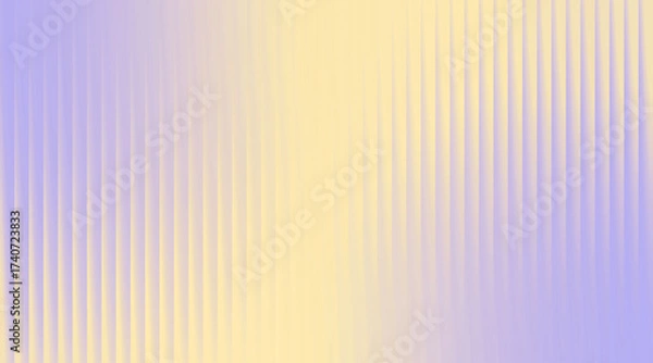 Fototapeta Abstract gradient background with vertical ribbed texture transitioning from purple to yellow.