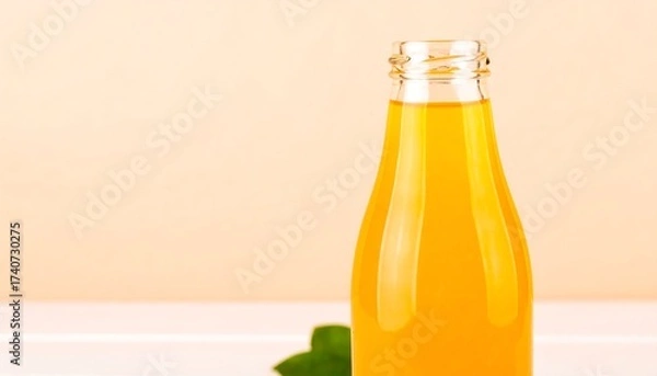 Obraz Refreshing Orange Juice in a Glass Bottle - A Healthy Beverage.