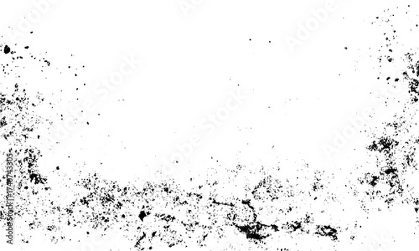 Fototapeta Vintage worn grunge pattern with sprayed ink grain and distressed overlay   Old monochrome grunge texture background with scratches and worn surface effect  
