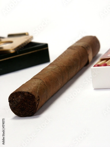 Obraz cygaro na białym tle
