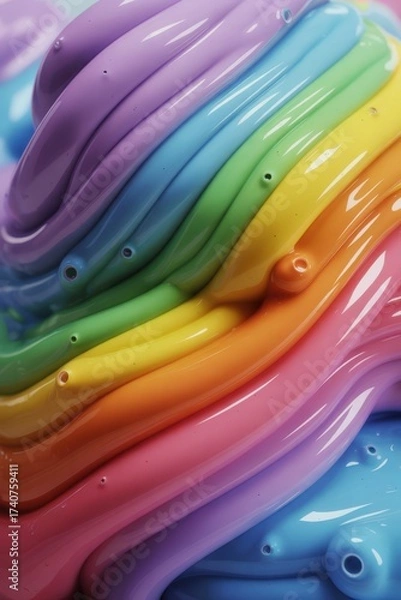 Fototapeta Abstract Swirl Rainbow Colors Vibrant Texture Background