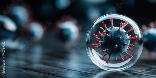 Fototapeta Innovative mrna vaccine technology combatting viruses global health initiatives scientific research laboratory environment macro view biotechnology impact