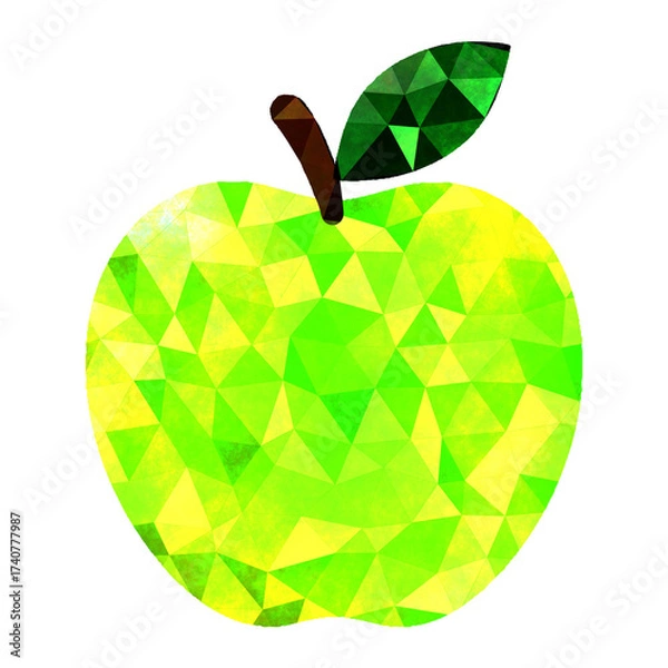 Fototapeta モザイク×りんご(青)