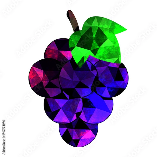 Fototapeta モザイク×葡萄