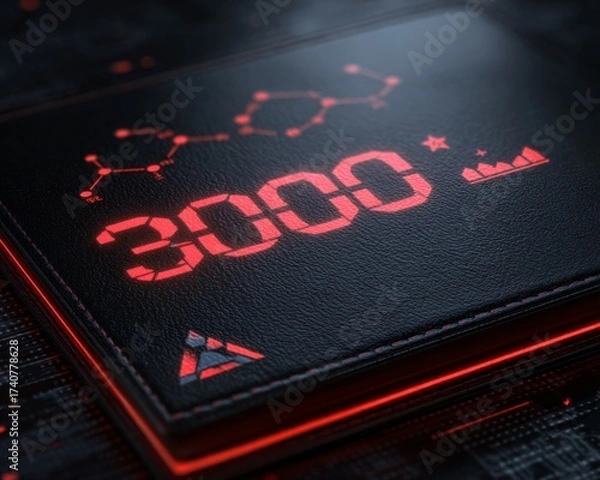 Obraz conceptual image of inflation: wallet with holographic price tag icons, minimal financial stock look, copyspace