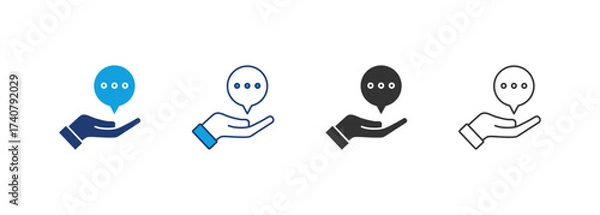 Fototapeta Advice Icon Set Multiple Style Collection