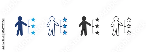 Fototapeta Competence Icon Set Multiple Style Collection