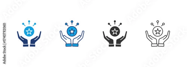 Fototapeta Dexterity Icon Set Multiple Style Collection