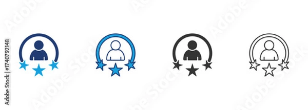 Fototapeta Expert Icon Set Multiple Style Collection