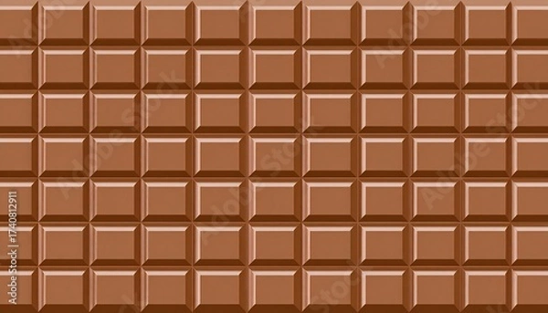 Fototapeta Close-up of a chocolate bar texture, a delicious and sweet dessert