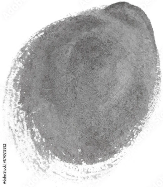 Fototapeta Abstract Gray Brush Stroke On Transparent Background Artistic Texture