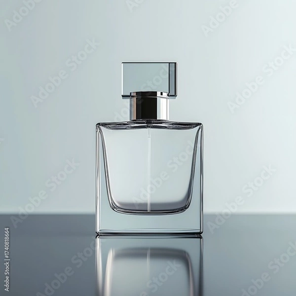 Fototapeta A perfume bottle mockup with a sleek modern design