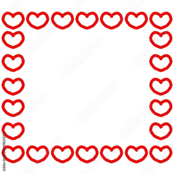Fototapeta ハートのフレームイラスト