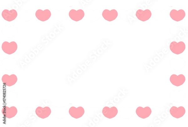 Obraz ハートのフレームイラスト