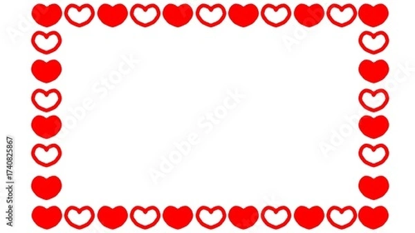 Fototapeta ハートのフレームイラスト
