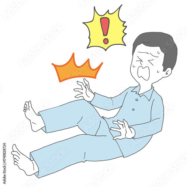 Fototapeta 足がつった男性3