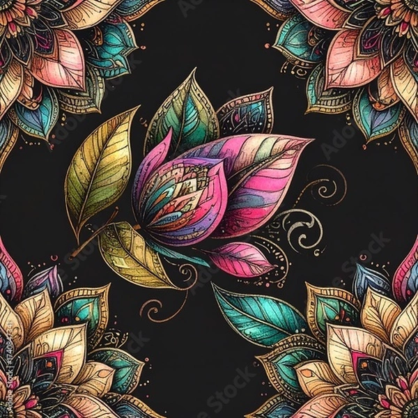 Fototapeta Ornate Floral Pattern