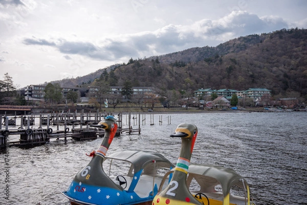 Obraz 中禅寺湖のスワンボート