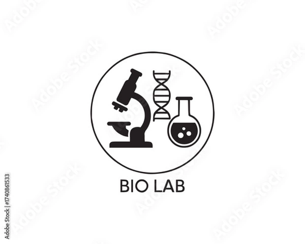 Obraz Bio lab icon vector design illustration