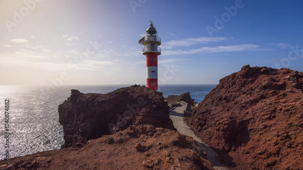 Fototapeta View to The Punta de Teno Lighthouse and surroundings