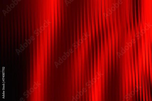 Fototapeta Deep Red Vertical Pleated Abstract Background lines
