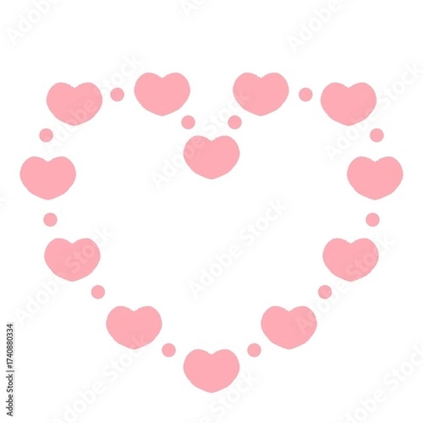 Fototapeta ハートのフレームイラスト