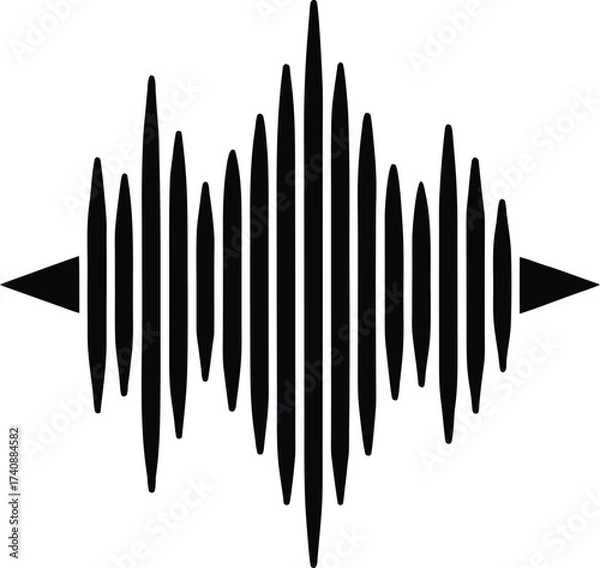 Obraz Sound wave icon vector icon