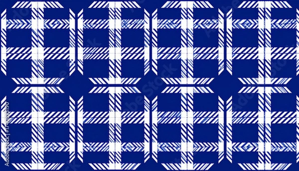 Fototapeta Seamless pattern of minimal navy and white color palette