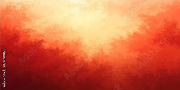 Fototapeta Red grunge background texture with fiery dark smoke and vintage paper design