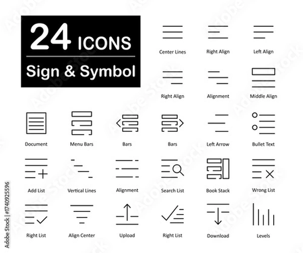 Fototapeta These are 24 beautiful small, pixel perfect electronics sign and symbol vector icons.