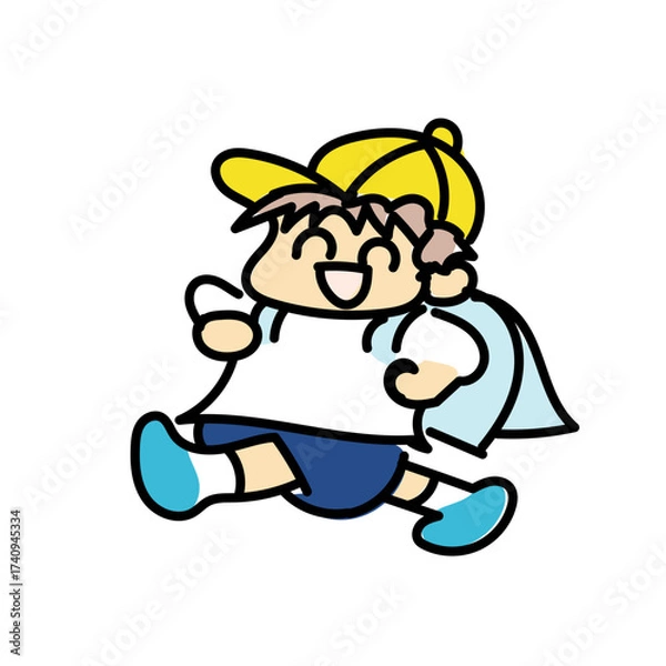 Obraz 走るシリーズ・小学生男の子１