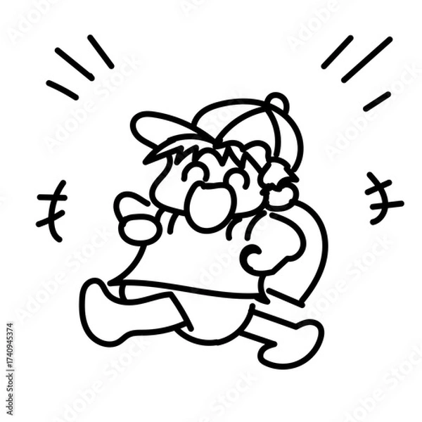 Obraz 走るシリーズ・小学生男の子５