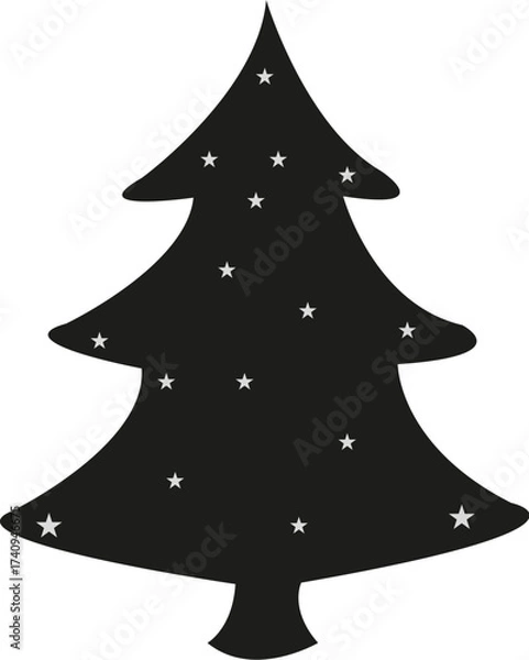 Obraz Festive Christmas Tree with Star