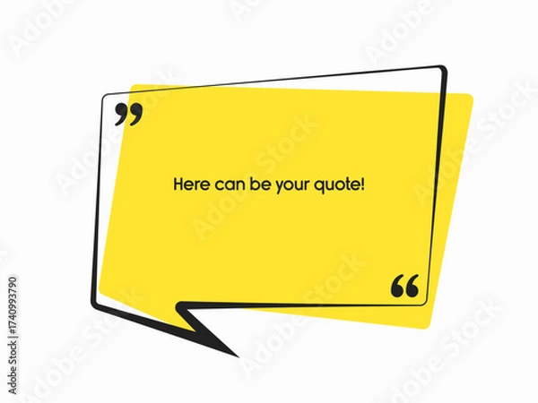 Fototapeta Speech bubble. Space for quote text, frame message