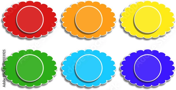 Obraz sechs farbige Flächen in 3d