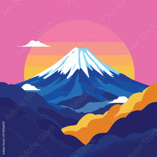 Fototapeta mount fuji in japan